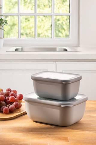 Emsan Lora 2'li Saklama Kabı Gri Gri