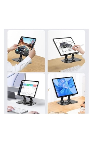 60 Derece Dönebilen Katlanabilir Metal Tablet-telefon Tutucu