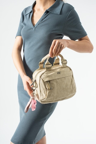 571 Collections Yıkanmış Deri Çapraz Askılı, Omuz Kol Çantası Bej Model: 571-17y