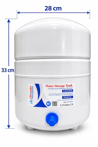 Su Arıtma Tankı 8 Litre 2.2 Galon Nsf Onaylı Çelik Tank 1