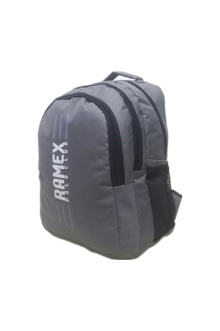 Unisex Gri Ramex Sırt Çantası Büyük Boy Seyahat Okul Çantası Su Itici Gri