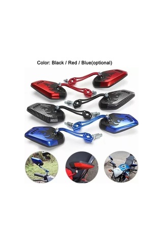 Reedark Motosiklet Dikiz Aynası Geniş Açı Lmk00051b Evrensel Siyah