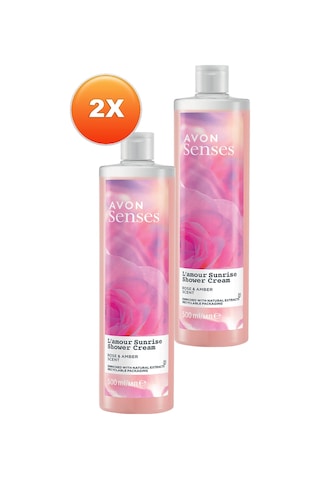 Avon Senses L'amour Sunrise Gül ve Amber Kokulu Krem Duş Jeli 2 x 500 ML