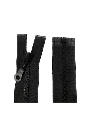 Mont Fermuarı 80cm Siyah Kemik Dişli
