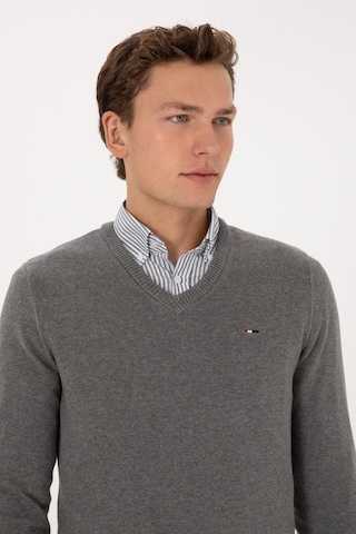 U.s. Polo Assn. Erkek Gri Melanj Kazak /triko 50313668-vr086 Grı Melanj