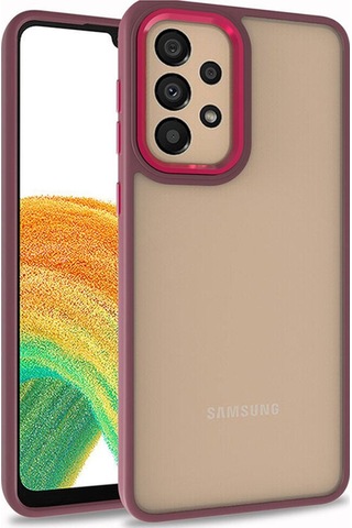 Samsung Uyumlu Galaxy A72 Kılıf Zore Flora Kapak Kırmızı