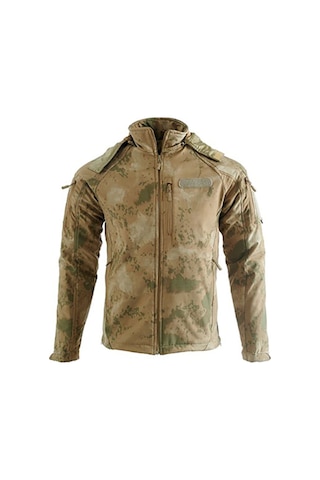 Karcamp 5 Cepli Tactical Double Softshell Su Geçirmez Unisex Mont Ceket Kamuflaj