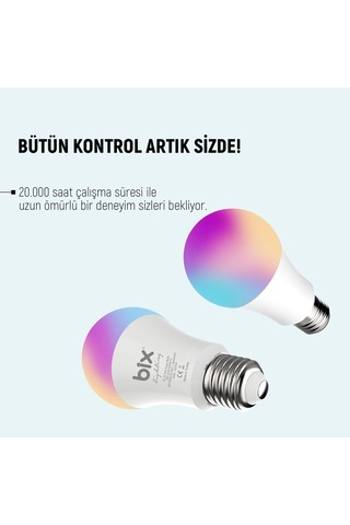 Sl-02 Aura Çok Renkli 11w Rgb Wifi-bluetooth Uzaktan Kontrollü Akıllı Ampul Diğer