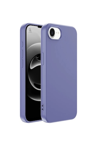 Apple iPhone 17e Uyumlu Içi Kadife Lansman Kılıf Ve Seramik Tam Kaplayan Cam Ekran Koruyucu Lila