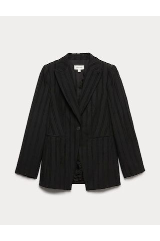 Marks & Spencer Dokulu Blazer Ceket Siyah