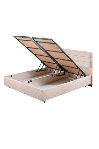 Sofia İkili Set, Sofia Çift Kişilik Baza Başlık Seti Krem 160 x 200