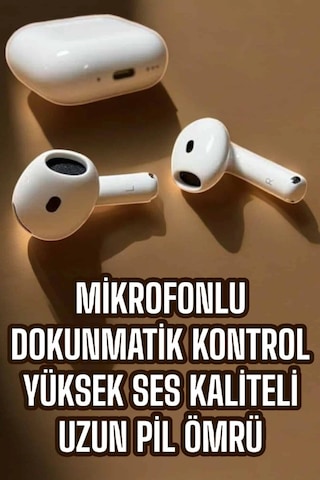 4.nesil Kaliteli Tws Android Ve İos Uyumlu Mikrofonlu Kulaklık Diğer