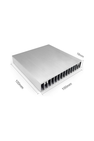 10cm X 10cm X 1.8cm Alüminyum Metal Soğutucu Blok Radyatör Peltier Isı Düşürücü Amfi Led Entegre