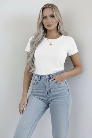 Hashtag Kadın Bisiklet Yaka Kısa Kollu Body 4'lü Paket Viskon Kumaş Lacivert Gri Siyah Beyaz