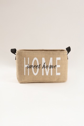 Tidy Jüt Home Yazılı Sepet 30x22x18 Cm 6014 Natural