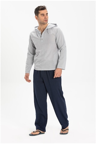 Şile Bezi Kapüşonlu Erkek Sweatshirt Gri Gri