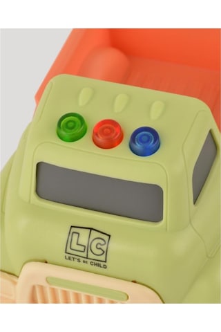 Let's Be Child Sesli Ve Işıklı Minik Pikap 31016 Yeşil - Turuncu Kasalı, Çocuklar İçin Oyuncak Pikap