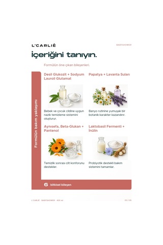 L'carlıe Babyshower Bebek Şampuanı Günlük Kullanım 400 Ml