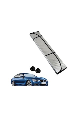 Katlanabilir Araç Ön Cam Güneşlik, Uv Koruyucu, Universal Boy Oto Güneşlik, Katlanabilir Dışı Metalize, 130x60 Diğer