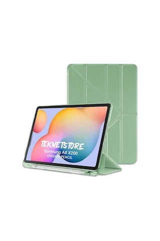 Samsung Galaxy Tab S6 Lite P610 Uyumlu Kalem Bölmeli Pu Deri Arkası Yumuşak Koruyucu Silikon Kılıf