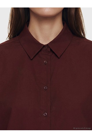 Lcw Modest Bordo Kadın Gömlek Tunik