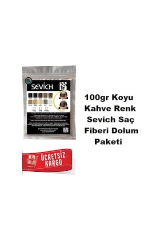 Sevich Koyu Kahve Saç Fiberi Keratin Saç Tozu 100 G