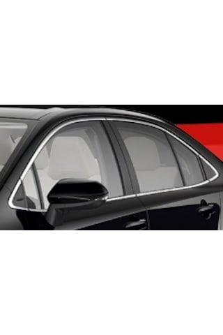 Toyota Uyumlu Corolla 2019- Cam Çerçevesi Paslanmaz Çelik