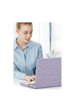 Apple Uyumlu MacBook  Air 13.6 Apple Uyumlu MacBook  Kumaş Kapak - Mor Diğer