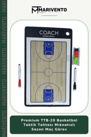 Premium Ttb-20 Basketbol Taktik Tahtası Mıknatıslı Sezon Maç Görev