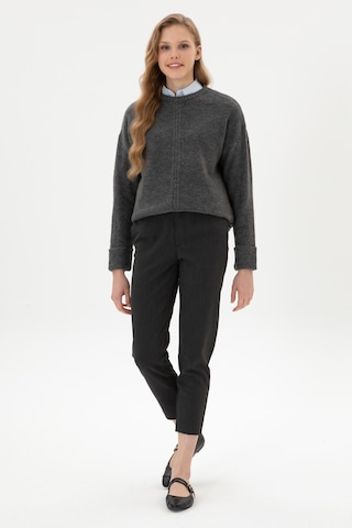 U.S. Polo Assn. Kadın Gri Carrot High Waist Fit Kanvas Pantolon 50318108-VR024