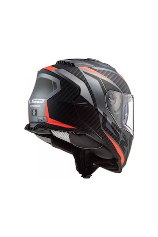 Ls2 Storm 2 Racer Mat Tıtanıum-Turuncu Full Face Motosiklet Kaskı