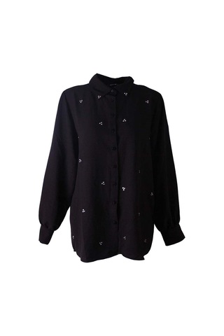 Trender Siyah Kadın Gömlek O6716 Siyah