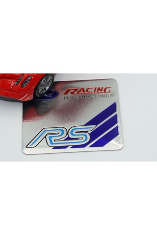 Ford Rs Racing Devolopment Krom Metal 3M Bagaj Plaka Logo Amblem