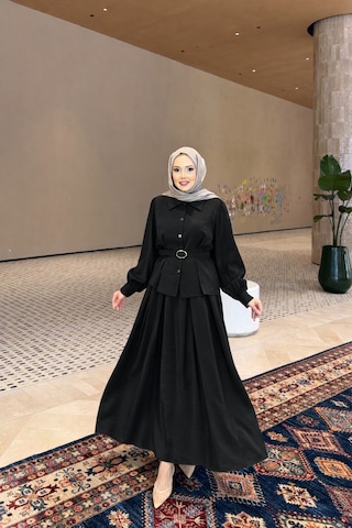 Riella Butik Cherny Etekli Takım Siyah