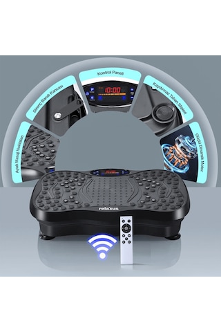 Yüksek Titreşimli Egzersiz Platformu Bluetooth Masaj Aleti Ev Fitness Cihazı Direnç Lastiği Hediye