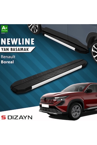 S-dizayn Renault Boreal Newline Aluminyum Yan Basamak 183 Cm 2025 Üzeri A+ Kalite