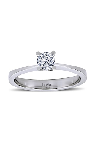 Lova F Renk 0,40 Karat Pırlanta Tektaş Yüzük - Hrd - 1030055