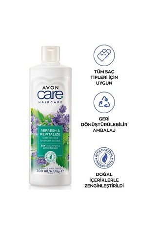 Avon Care Isırgan Otu Ve Lavanta Özleri Içeren Şampuan Ve Saç Kremi 700 Ml. İkili Set