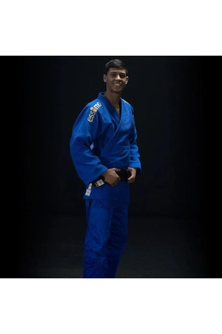 Essimo Ijf Onaylı Gold Judo Elbisesi Mavi Judogi Çok Renkli