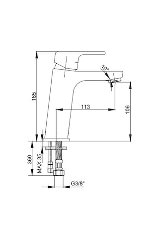Eca Ar Lunetta Lavabo Bataryası Mat Siyah 103588107