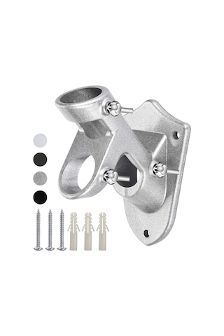 Dış Ev İçin Bayrak Direği Tutucu, Ağır Hizmet Tipi Bayrak Direği  Braketi, Alüminyum Metal Bayrak Direği Dış Mekan, Güçlü Ve Pas Kanıtı İçin Paslanmaz Donanımlı, 1 "iç Çap Gümüş-1-pack