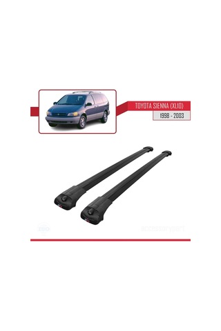 Toyota Sienna Xl10 1998-2003 Arası İle Uyumlu Ace-1 Ara Atkı Tavan Barı Siyah