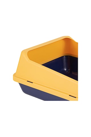 Açık Kediler Çöp Tepsisi, Yüksek Taraflı Kedi Çöp Kutusu, Kolay Temizleme, Yüksek Yanlar İle Çıkarılabilir Evcil Hayvan Çöp Tepsileri, S Mavi Sarı Pembe Beyaz