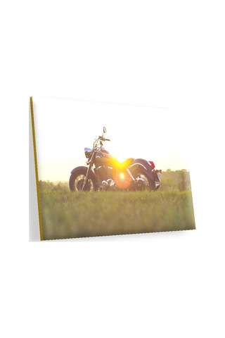 Cakasepetim Black Cruiser Motorsiklet Ve Gün Batımı Ahşap Mdf Tablo
