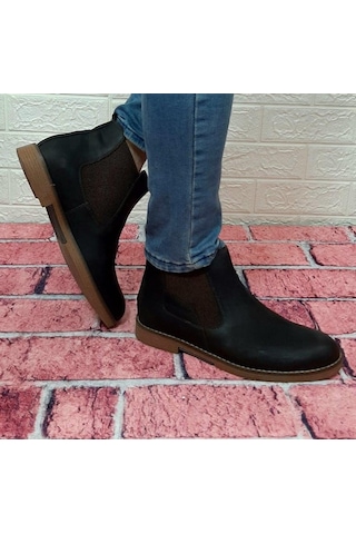 Voyager 3502 Kahve Renk Hakiki Deri Bilekte Bağcaksız Erkek Bot