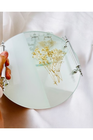 Radiant Söz Tepsisi Ve Nişan Tepsisi Seti Beyaz Beyaz