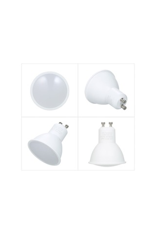 Moly Gu10 Wifi Akıllı Led Ampul 5w Rgb+cw+ww Beyaz 16m Renk Parlaklık Ayar App Ses Kontrolü Beyaz