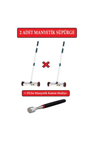2Adet Manyetik Süpürge, Mıknatıslı Metal Çivi Vida & Iğne Toplama