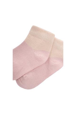 Cigit İki Renkli Bebe Soket 0-4 Yaş Pudra Pembe