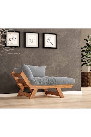 Woodesk Adalar Masif Tik-gri Renk Berjer Cpt8153-140 Gri